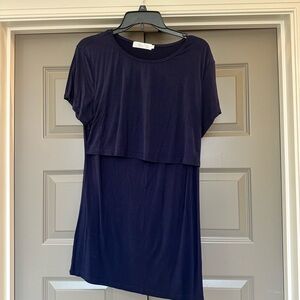Latched Mama Deep Blue Short Sleeve Top